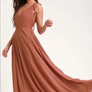 Lulus rusty rose backless maxi - medium